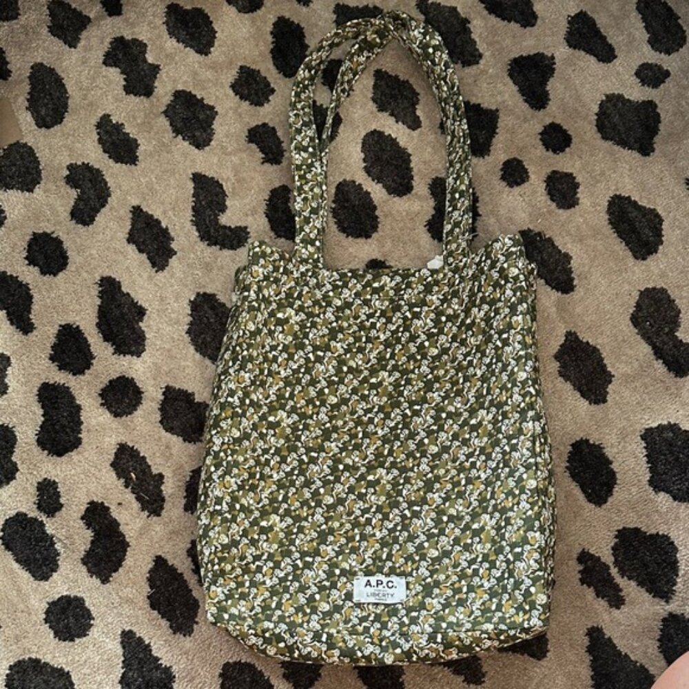 A.P.C. X Liberty Olive Floral Tote Bag